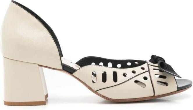 Sarah Chofakian Pumps met strik-detail Beige