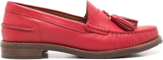 Sarah Chofakian Rive Droit leren loafers Rood