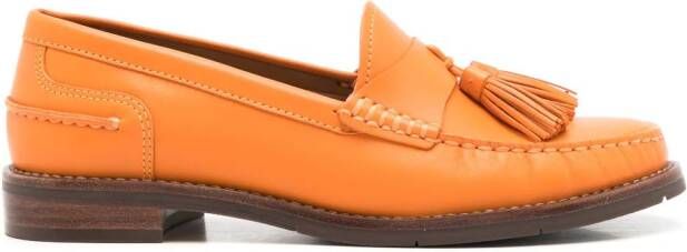 Sarah Chofakian Rive Droit loafers met kwastje Oranje