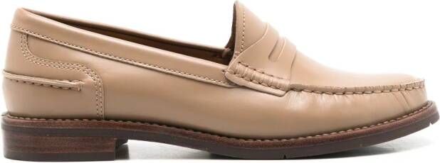 Sarah Chofakian Rive Gauche penny loafers Beige