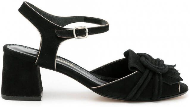 Sarah Chofakian Riviera sandalen met franje Zwart