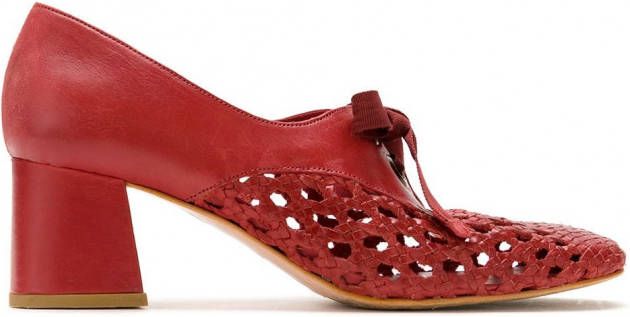 Sarah Chofakian Romance geweven sandalen Rood