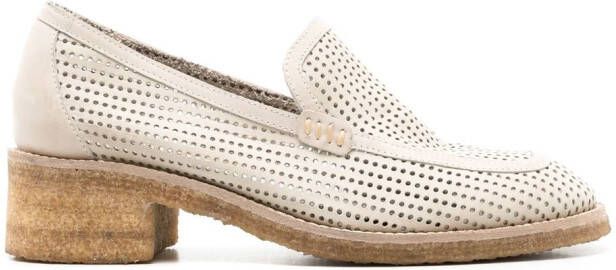 Sarah Chofakian Ronnie geperforeerde Oxford schoenen Beige