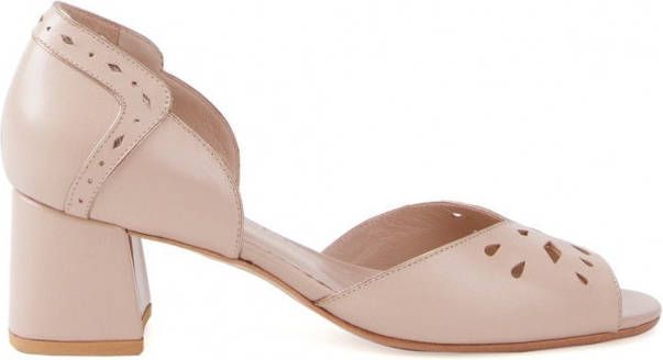 Sarah Chofakian chunky heel sandals Beige