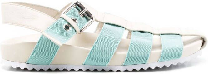 Sarah Chofakian Sandalen met zijgesp Blauw