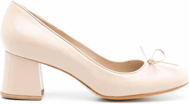 Sarah Chofakian Sandy pumps met klokhak Beige