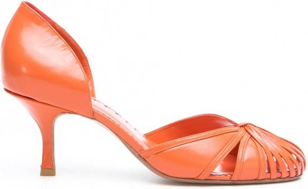 Sarah Chofakian Sarah gekooide pumps Oranje