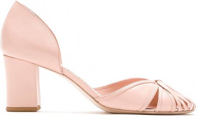 Sarah Chofakian Sarah leren pumps Roze