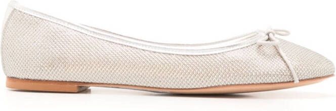 Sarah Chofakian Sarita ballerina's met mesh Beige