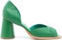 Sarah Chofakian Secret Garden leren pumps Groen - Thumbnail 1