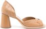 Sarah Chofakian Secret Garden pumps met open neus Bruin - Thumbnail 1