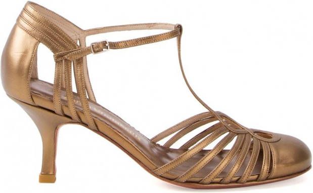 Sarah Chofakian strappy pumps Metallic