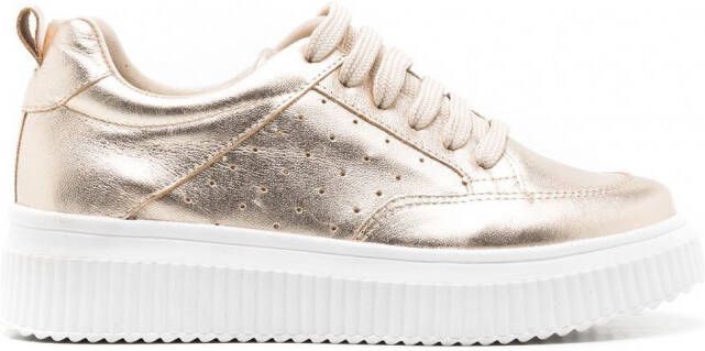 Sarah Chofakian Tênis Moss metallic sneakers Goud