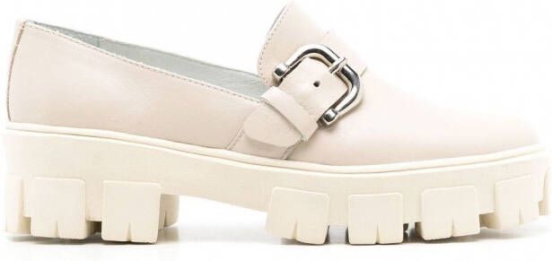 Sarah Chofakian Tratorado loafers met gesp Beige