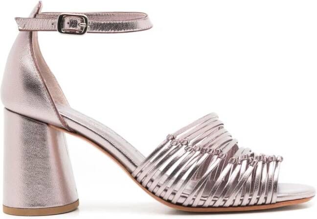 Sarah Chofakian Triomphe leren sandalen Metallic