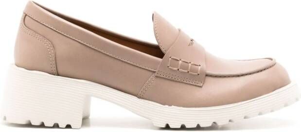 Sarah Chofakian Ully leren loafers Beige