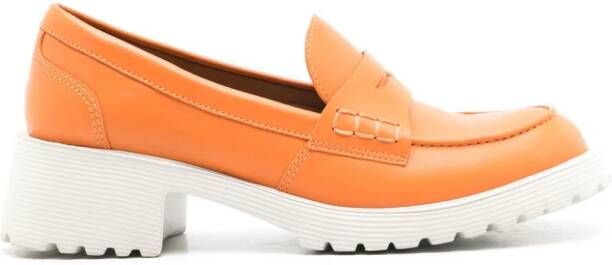 Sarah Chofakian Ully leren loafers Oranje