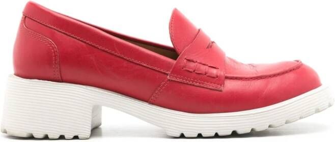 Sarah Chofakian Ully leren loafers Rood