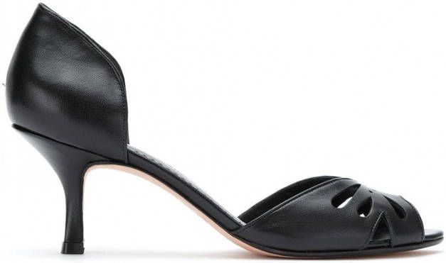 Sarah Chofakian Valencia pumps met open neus Zwart