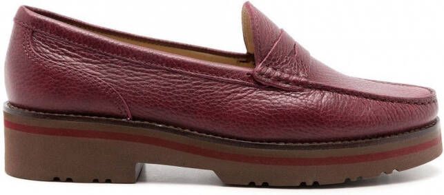 Sarah Chofakian Verona loafers met plateauzool Rood