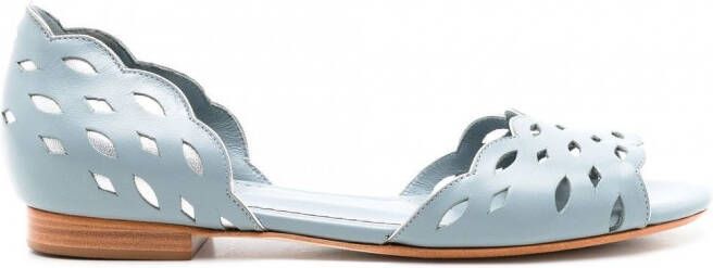 Sarah Chofakian Vivienne sandalen met geperforeerd detail Blauw