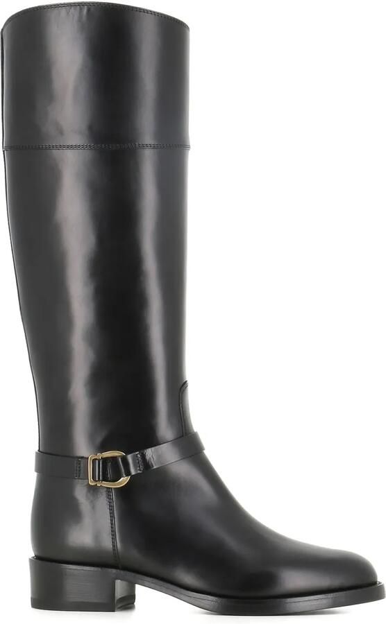 Sartore 40 mm leren laarzen met gespbandje Zwart