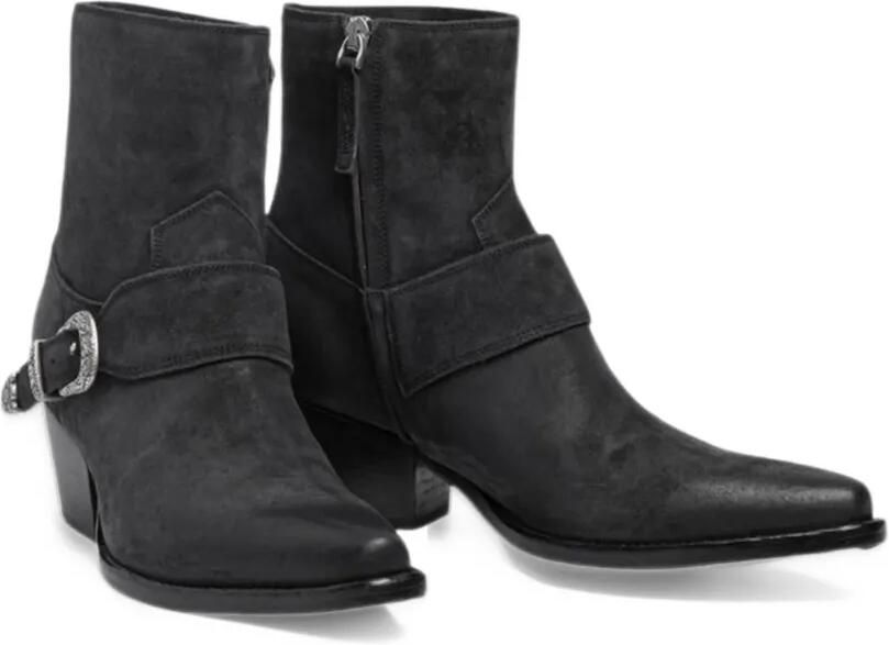 Sartore buckle-strap suede biker boots Zwart - Foto 2