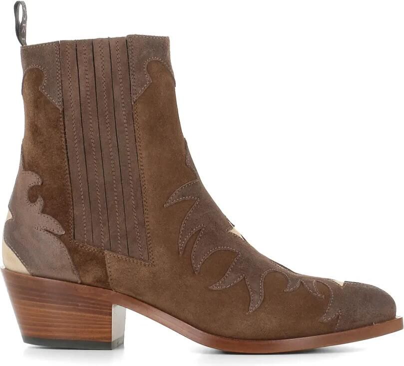 Sartore Laarzen met Western-stijl en vlakken Bruin