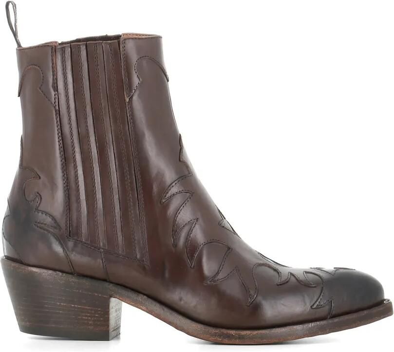 Sartore Leren laarzen met patroon Bruin