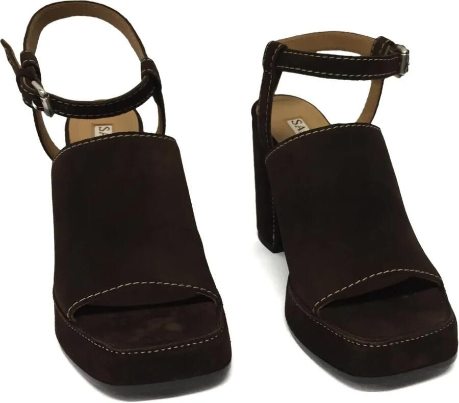 Sartore Suède sandalen Bruin