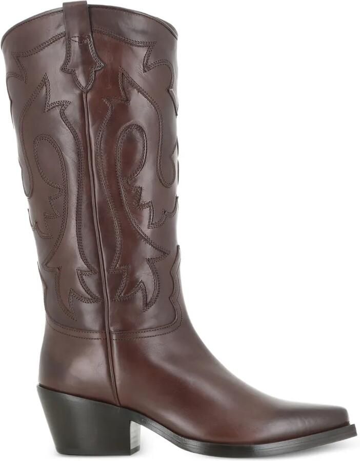 Sartore Tailor embroidered mid-calf boots Bruin