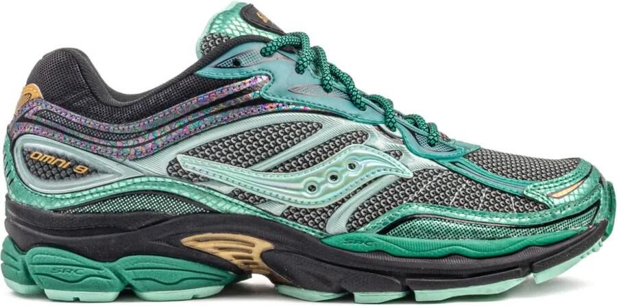Saucony Progrid Omni 9 "Green Glowaconstrictor" sneakers Goud