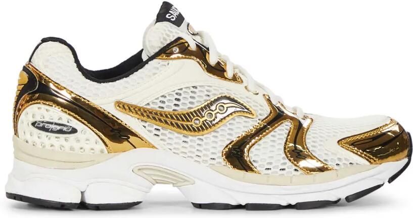 Saucony ProGrid Triumph 4 mesh sneakers met metallic-effect Wit