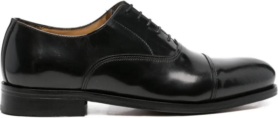 SAXONE OF SCOTLAND Leren Oxford schoenen Zwart