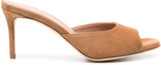 Scarosso 75mm Lohan suede mules Beige