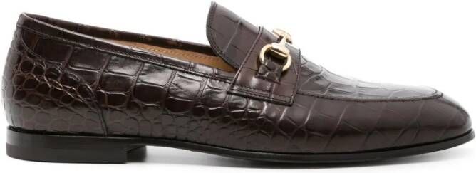 Scarosso Alessandro embossed-crocodile loafers Bruin