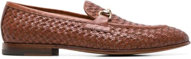 Scarosso Alessandro woven leather loafers Bruin