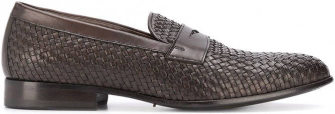 Scarosso Andrea geweven loafers Bruin