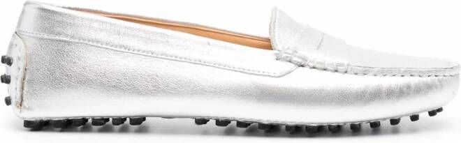 Scarosso Ashley leren loafers Zilver