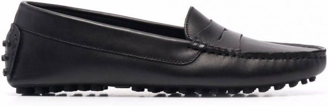 Scarosso Ashley leren loafers Zwart