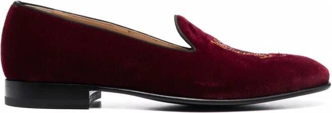 Scarosso Austin fluwelen slippers Rood