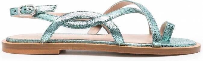 Scarosso Carol metallic sandalen Groen