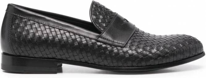 Scarosso Delfina leren loafers Zwart