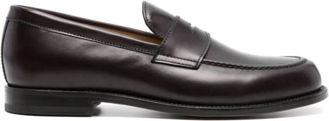 Scarosso Edward leren loafers Rood