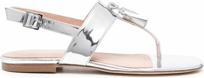 Scarosso Emma sandalen met kwastjes Zilver