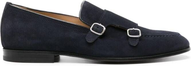 Scarosso Ernesto suede monk shoes Blauw