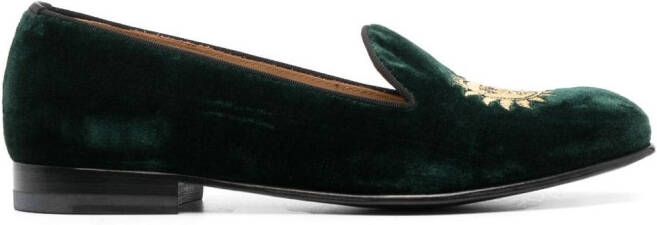 Scarosso Fluwelen loafers Groen