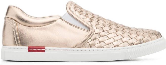 Scarosso Gabriella leren sneakers Goud