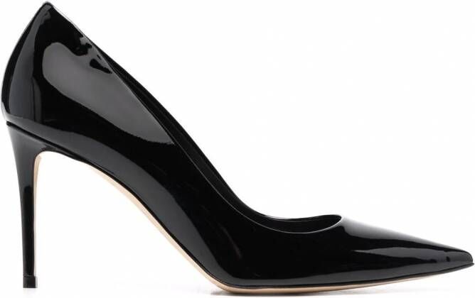 Scarosso Gigi leren pumps Zwart