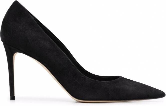 Scarosso x Brian Atwood Gigi 95 mm suède pumps Zwart